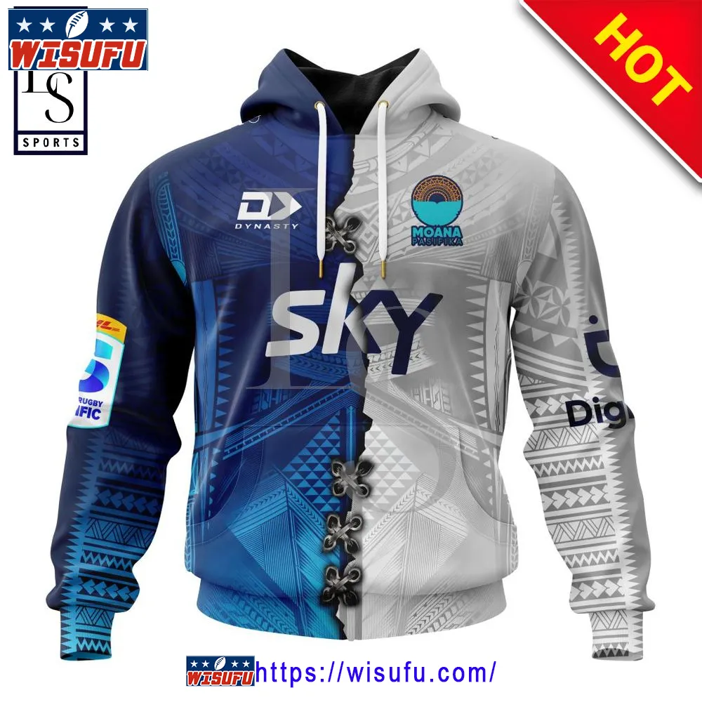 Super Rugby Moana Pasifika Personalized Home Mix Away Jersey Kits Hoodie