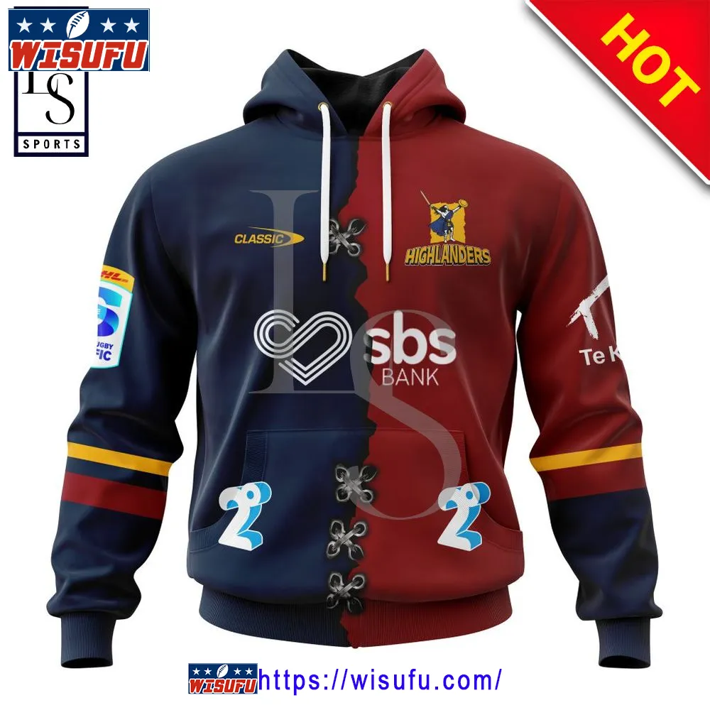 Super Rugby Speightâs Highlanders Personalized Home Mix Away Jersey Kits Hoodie