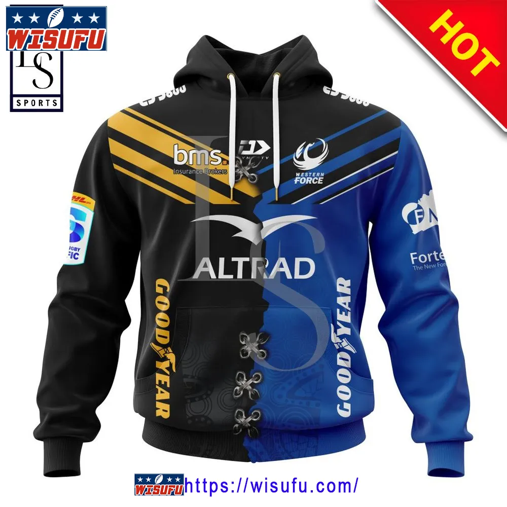 Super Rugby Western Force Personalized Home Mix Away Jersey Kits Hoodie