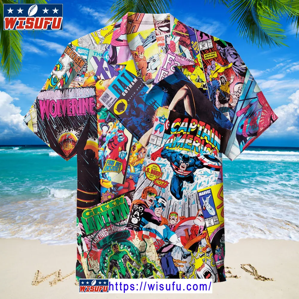 Superhero Comics -unis-ex Hawaiian Shirt