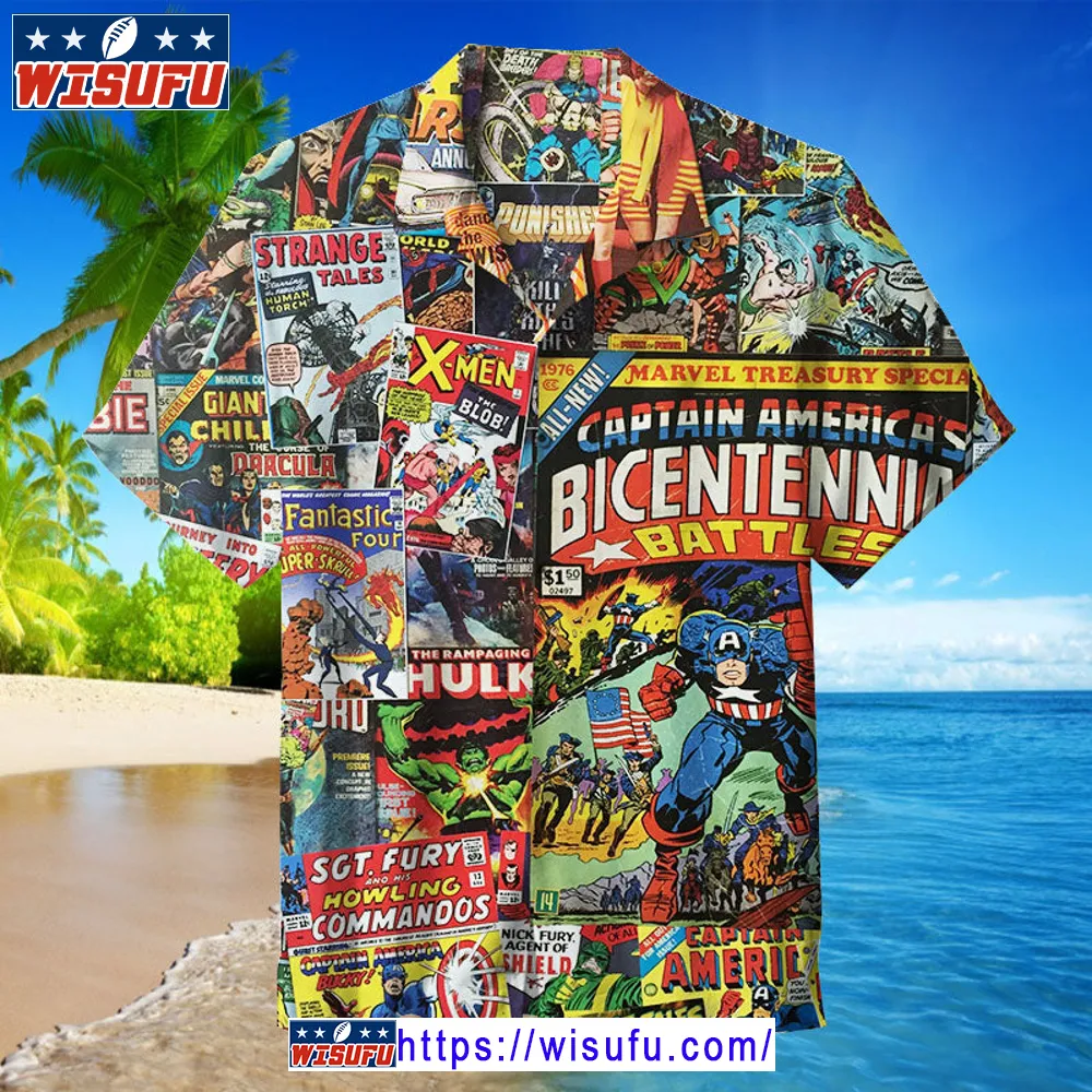 Superhero Comics -unise-x Hawaiian Shirt Wisufu63107