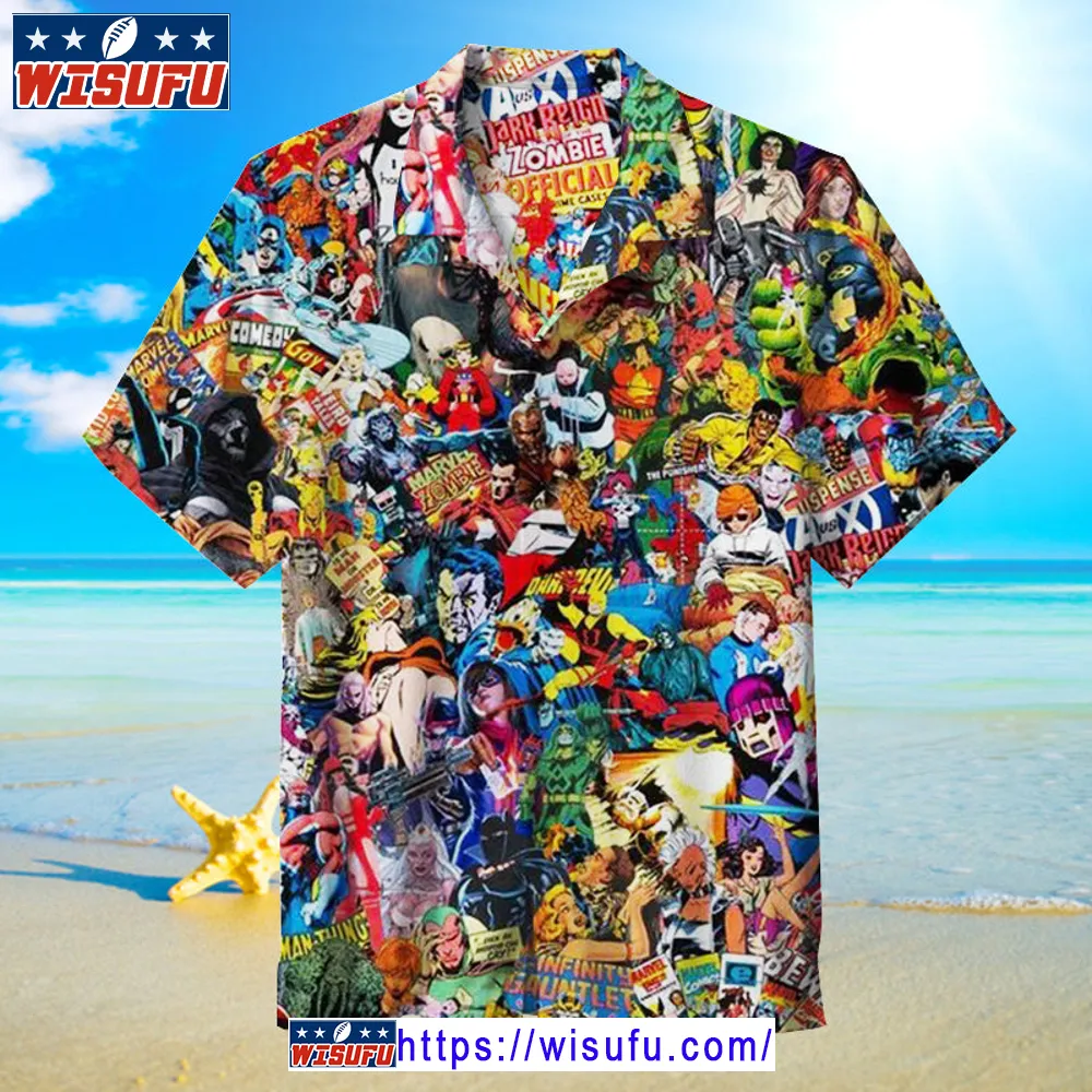 Superhero Comics -unise-x Hawaiian Shirt Wisufu80362