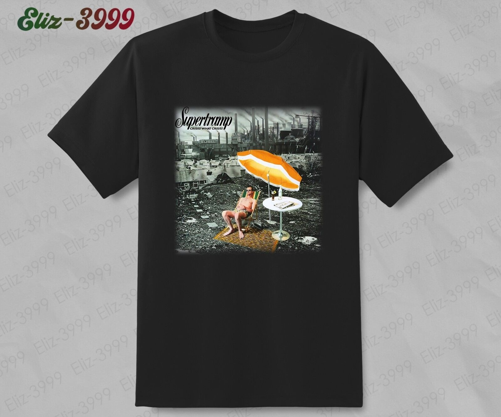 Supertramp Crisis What Crisis Album Cover T-Shirt All Size S-5XL