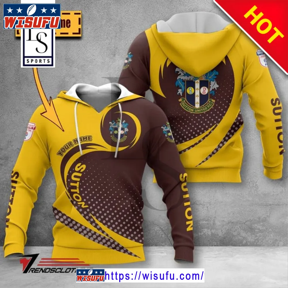 Sutton United Efl Hoodie 3d