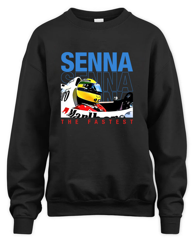 Ayrton Senna The Fastest Legend Graphic Tee Unisex Sweatshirt