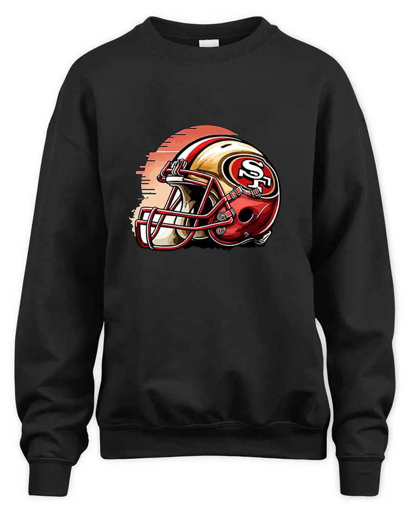 Vintage 49ers Retro Graphic Tee Unisex Sweatshirt-Black