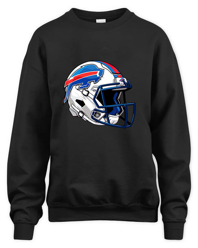 Vintage Buffalo Bills Helmet Graphic Tee Unisex Sweatshirt-Black