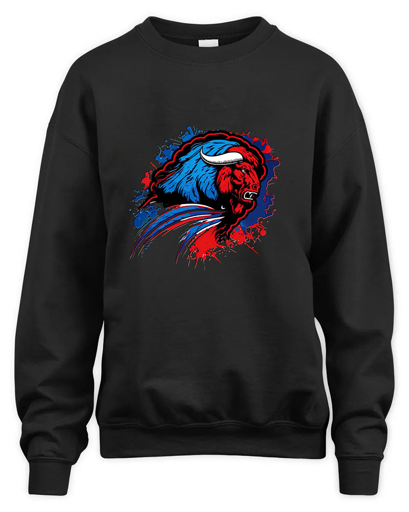 Vintage Buffalo Bills Graphic Tee Unisex Sweatshirt-Black