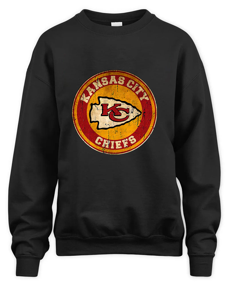 Vintage Chiefs  Super Bowl Champions Graphic Tee Unisex Sweatshirt-Black