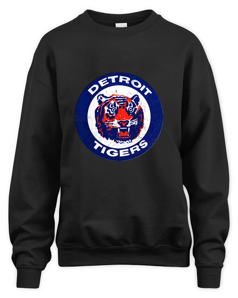 Vintage Detroit Tigers Graphic Tee Unisex Sweatshirt-Black