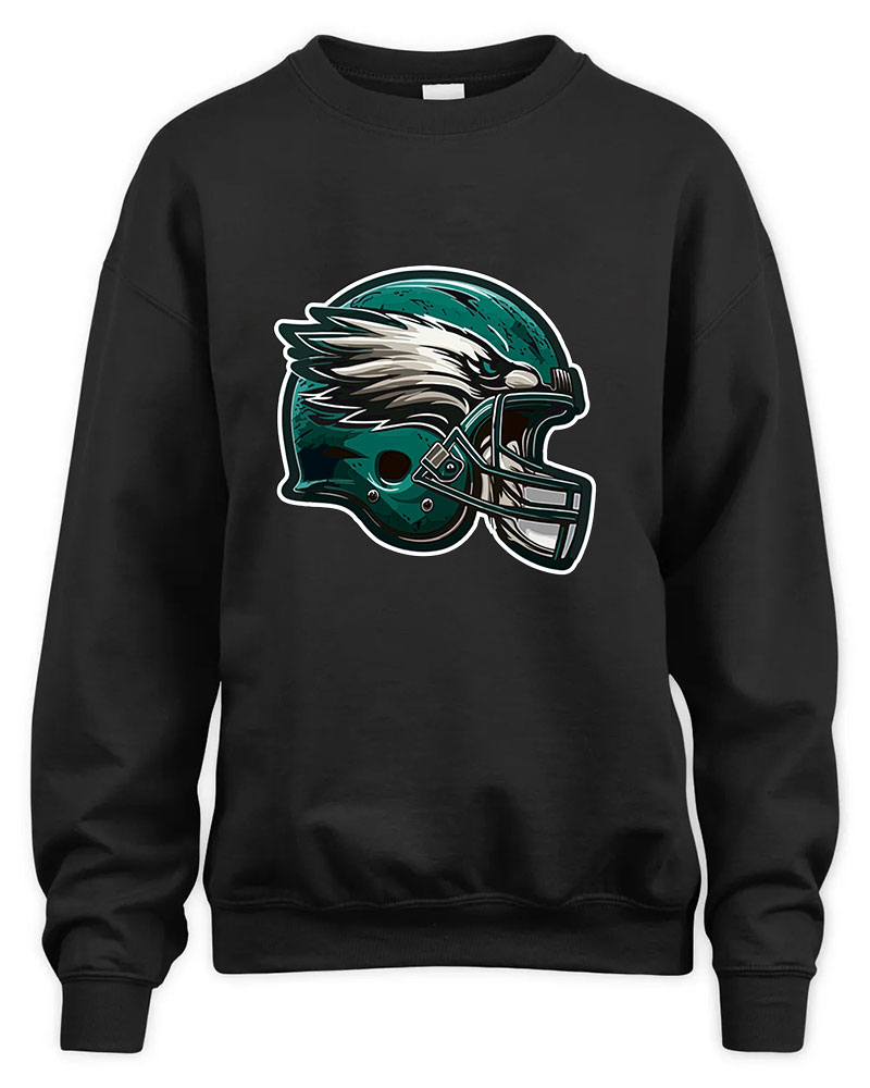 Vintage Go Birds Helmet Graphic Tee Unisex Sweatshirt-Black