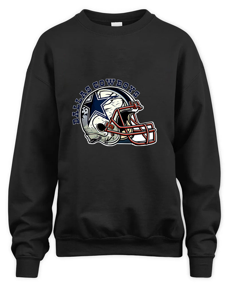 Vintage Go Dallas Cowboys Graphic Tee Unisex Sweatshirt-Black