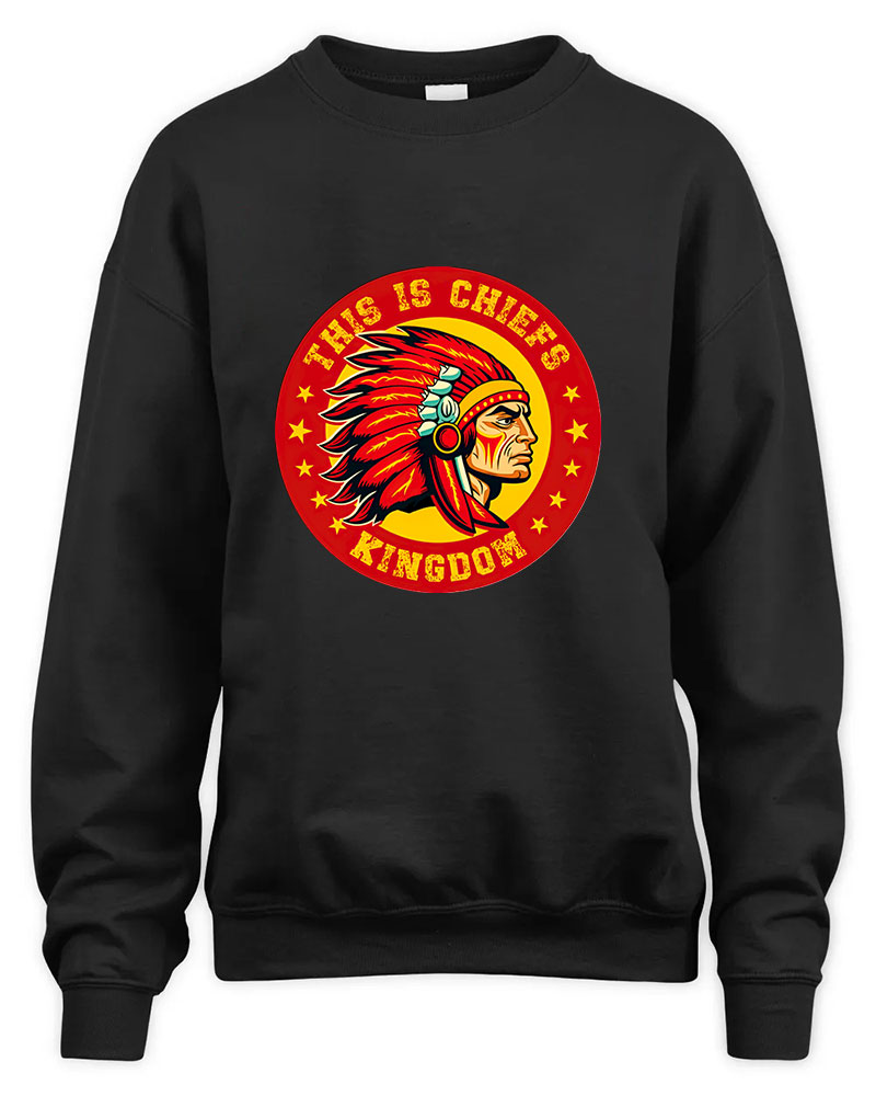 Vintage Kansas City Chiefs Retro Graphic Tee Unisex Sweatshirt-Black