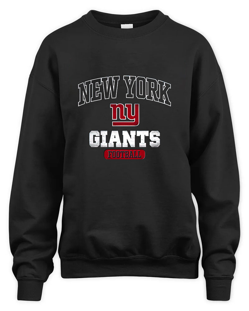 Vintage New York Giants Football Graphic Tee Unisex Sweatshirt-Black