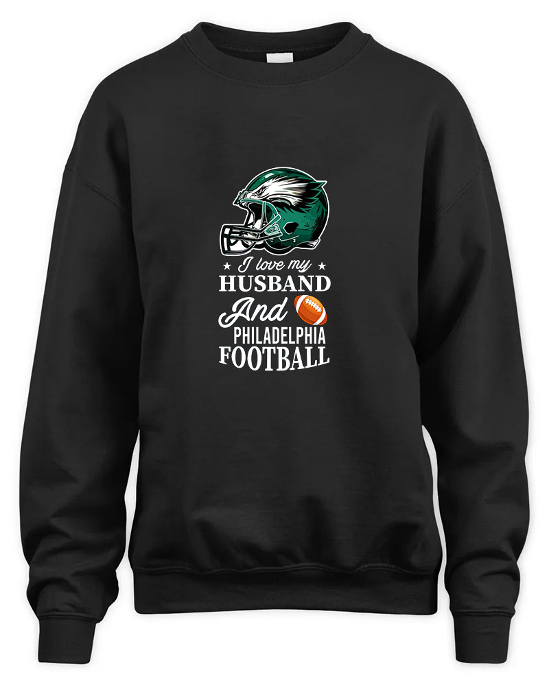 Vintage Philadelphia Football Graphic Tee Unisex Sweatshirt-Black