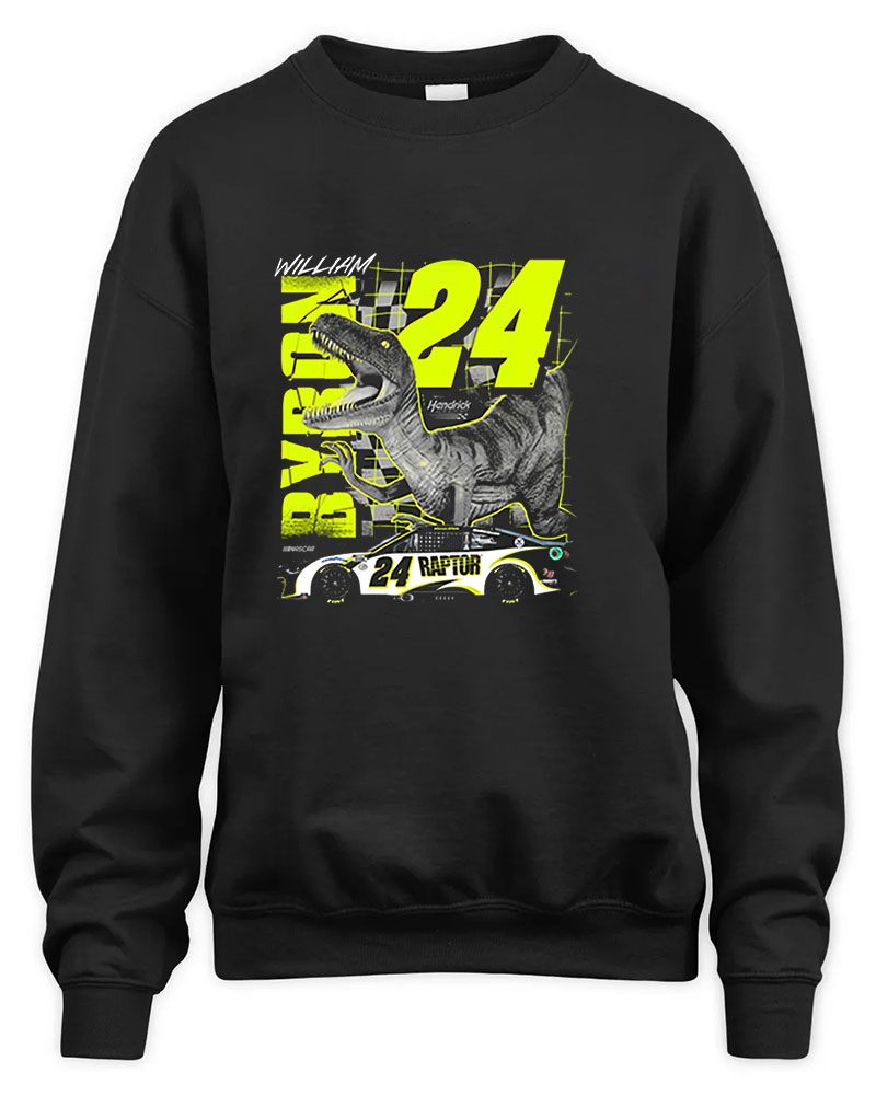 William Byron 24 Raptor Dinosaur Graphic Tee Unisex Sweatshirt