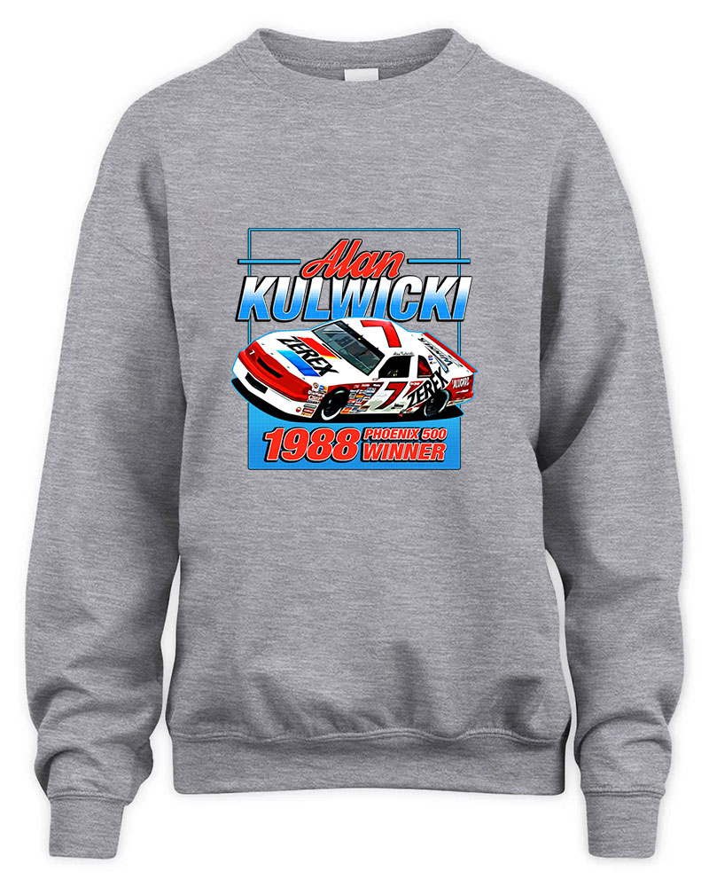 Alan Kulwicki Champion 80s Retro Graphic Tee Unisex Sweatshirt-Sport Grey