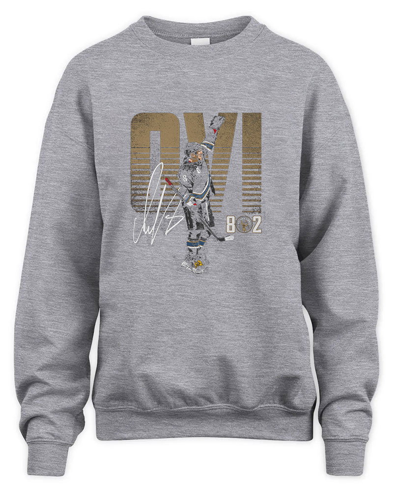 Alex Ovechkin Washington 802 OVI Graphic Tee Unisex Sweatshirt-Sport Grey