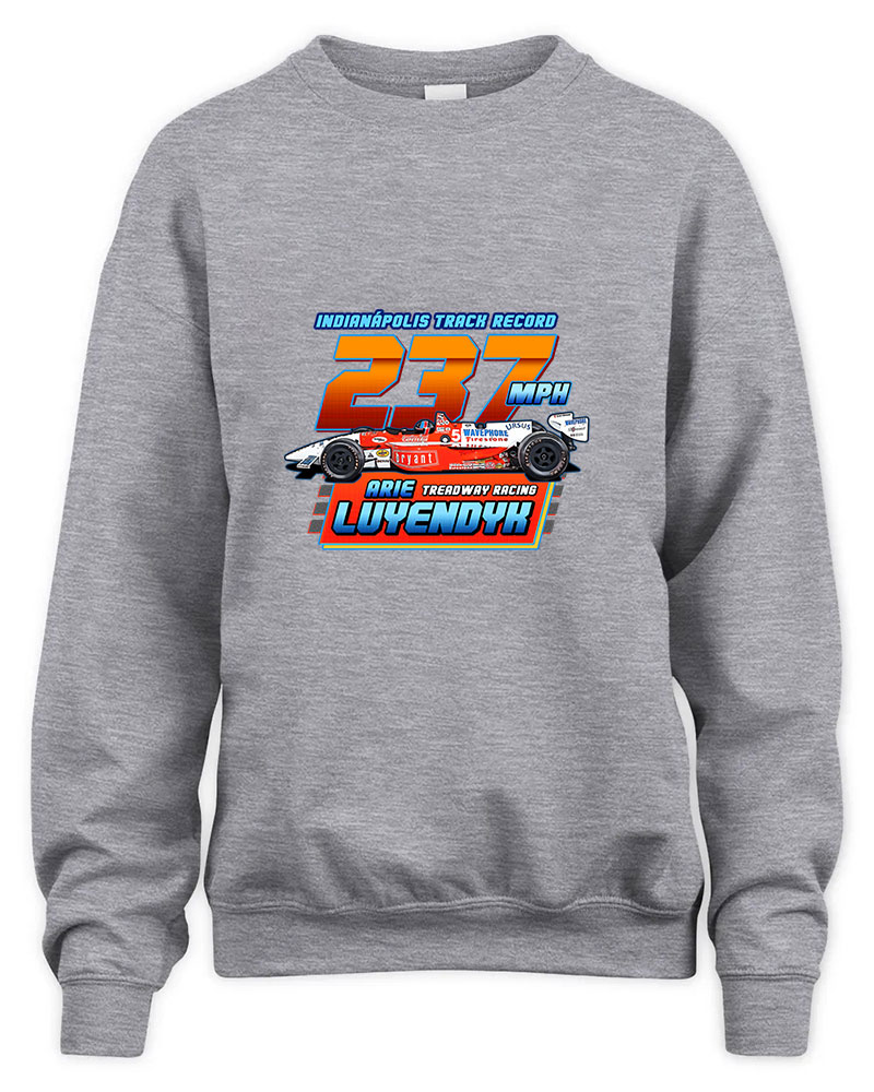 Arie Luyendyk 1996 90s Retro Graphic Tee Unisex Sweatshirt-Sport Grey