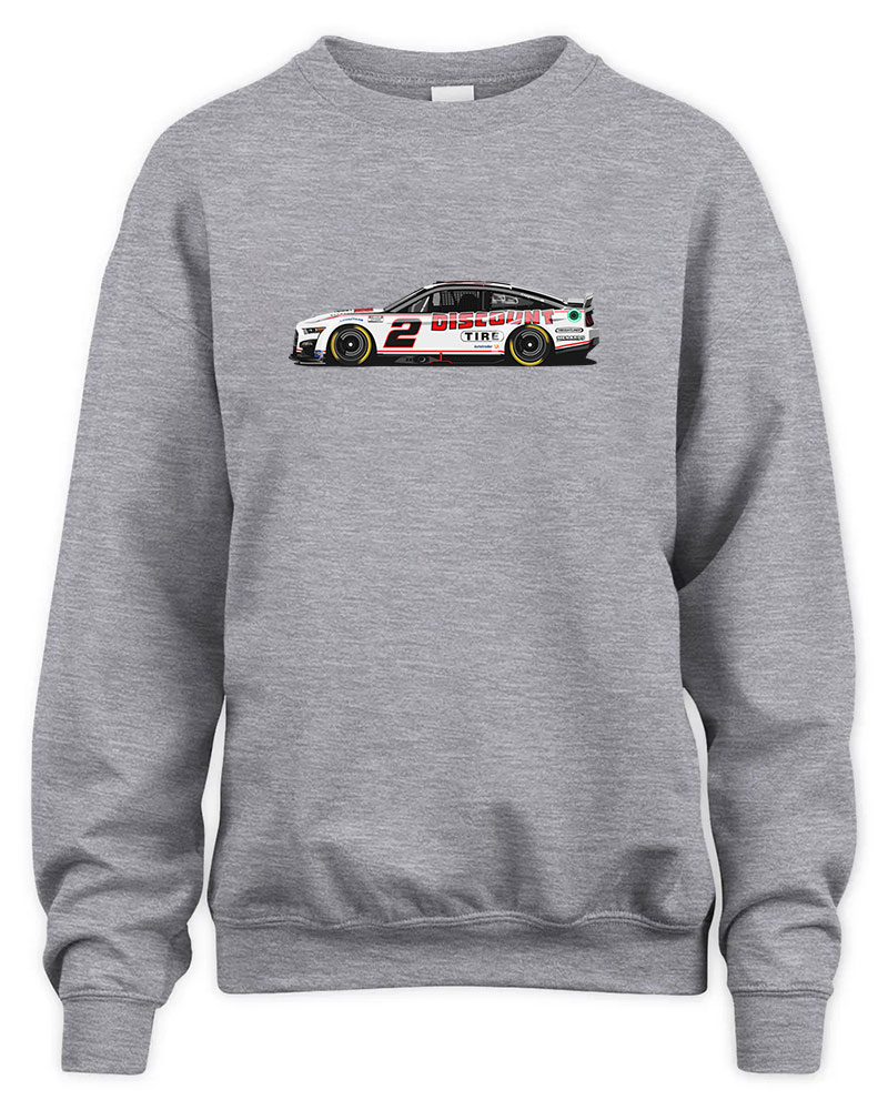 Austin Cindric Mustang Graphic Tee Unisex Sweatshirt-Sport Grey