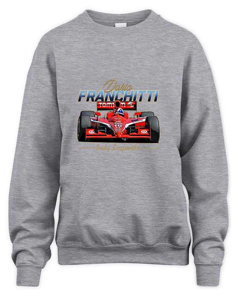 Dario Franchitti Legends 2000s Retro Graphic Tee Unisex Sweatshirt-Sport Grey