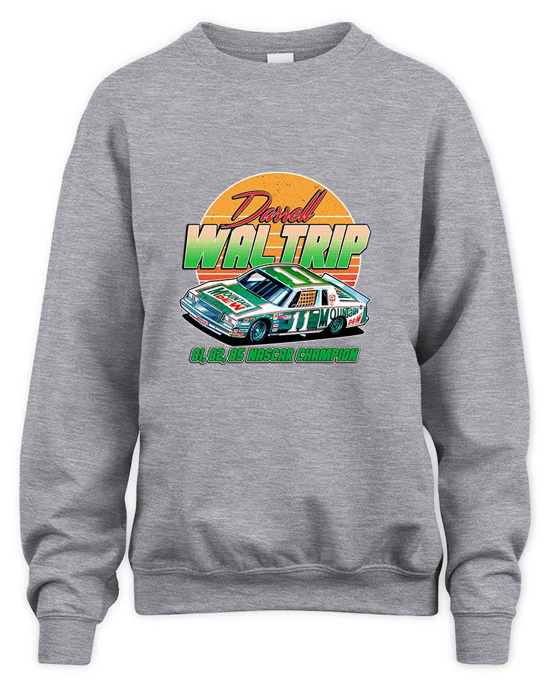 Darrell Waltrip Champion Graphic Tee Unisex Sweatshirt-Sport Grey