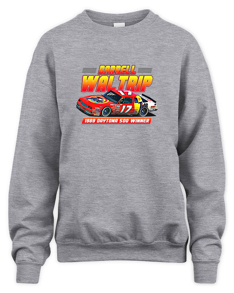 Darrell Waltrip Tide Legend 80s Retro Graphic Tee Unisex Sweatshirt-Sport Grey