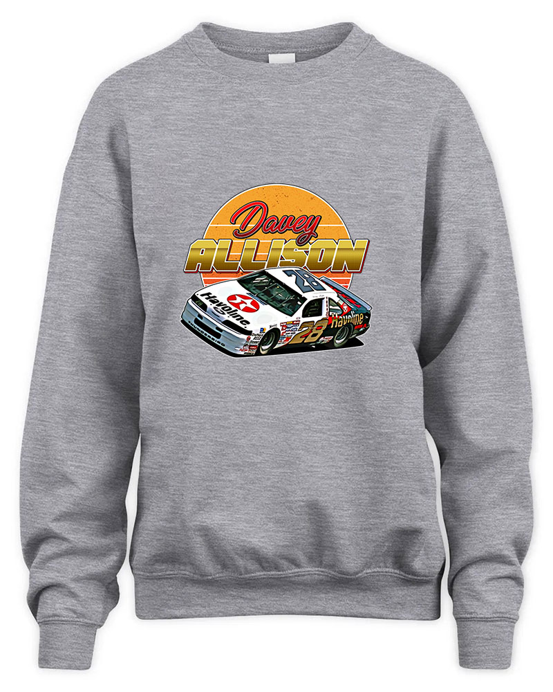 Davey Allison 28 80s Retro Graphic Tee Unisex Sweatshirt-Sport Grey