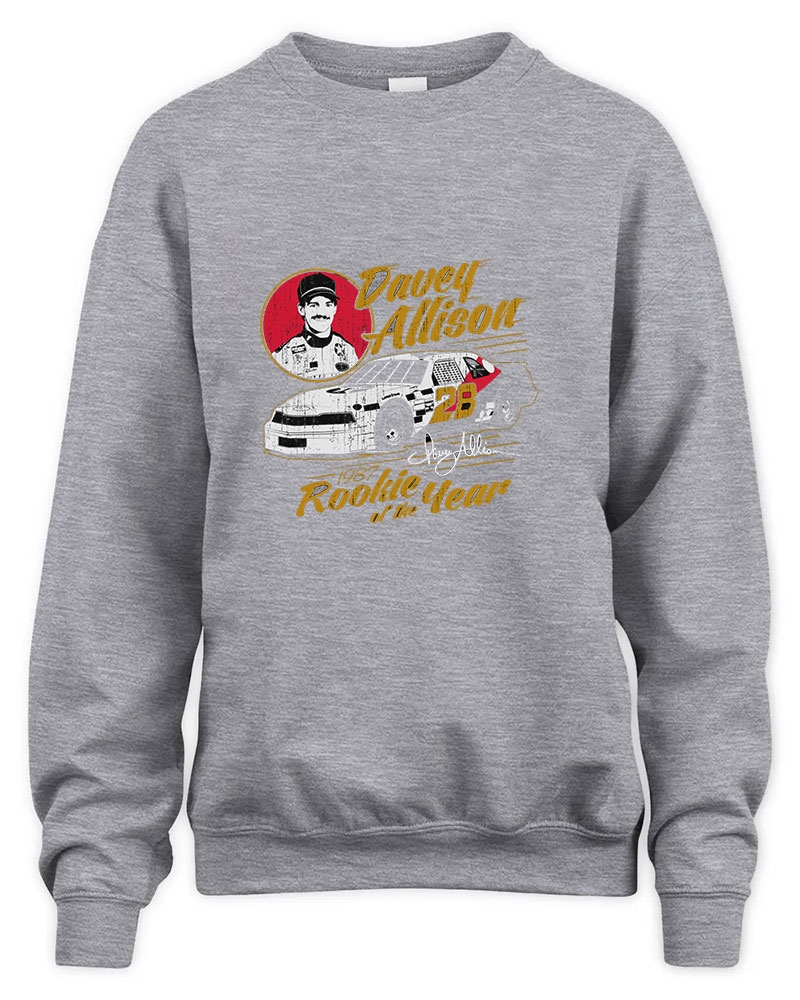 Davey Allison Rookie Of The Year 1987 Graphic Tee Unisex Sweatshirt-Sport Grey