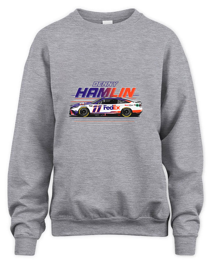 Denny Hamlin Camry Graphic Tee Unisex Sweatshirt-Sport Grey