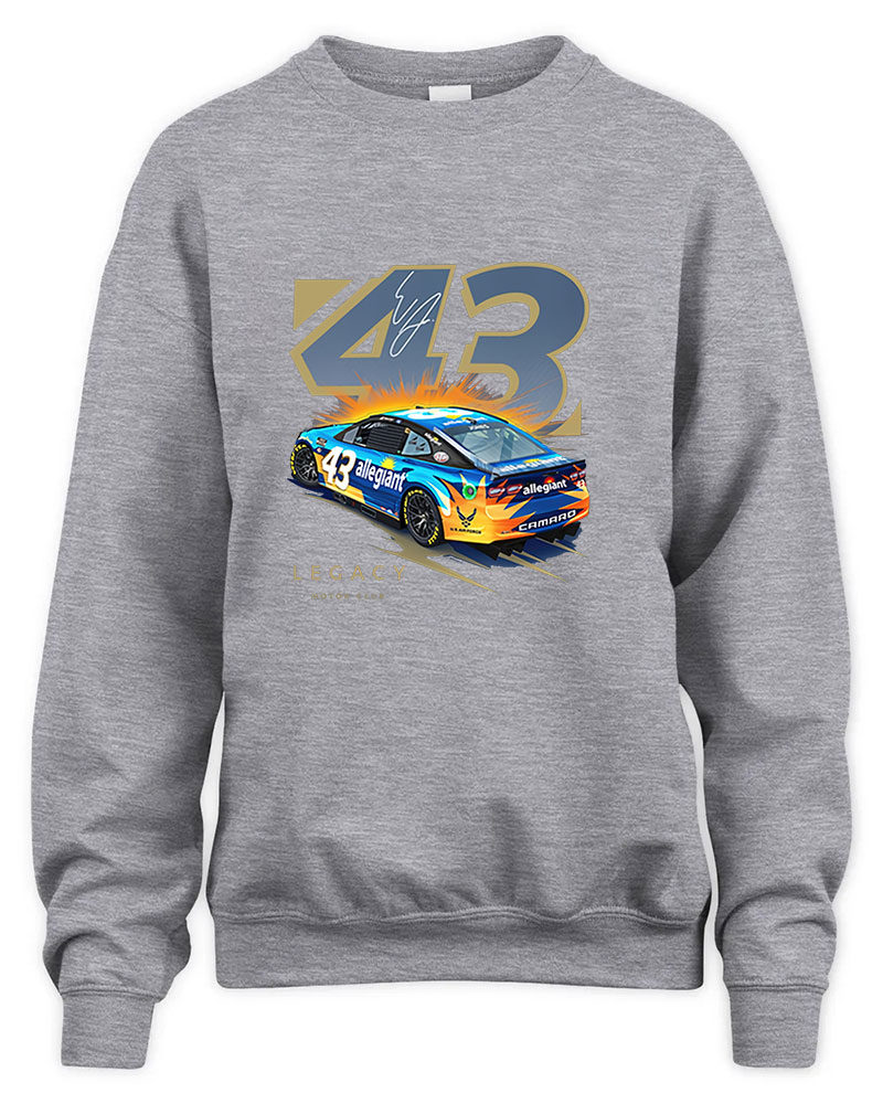 Erik Jones LEGACY Allegiant Car Graphic Tee Unisex Sweatshirt-Sport Grey