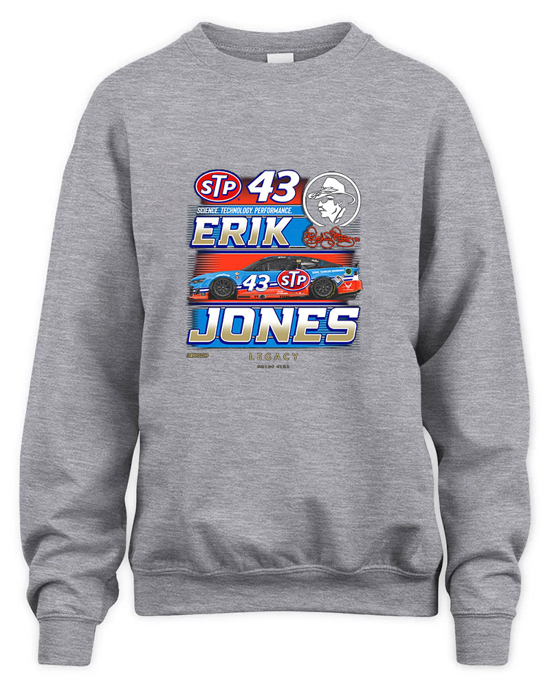 Erik Jones LEGACY STP Graphic Tee Unisex Sweatshirt-Sport Grey