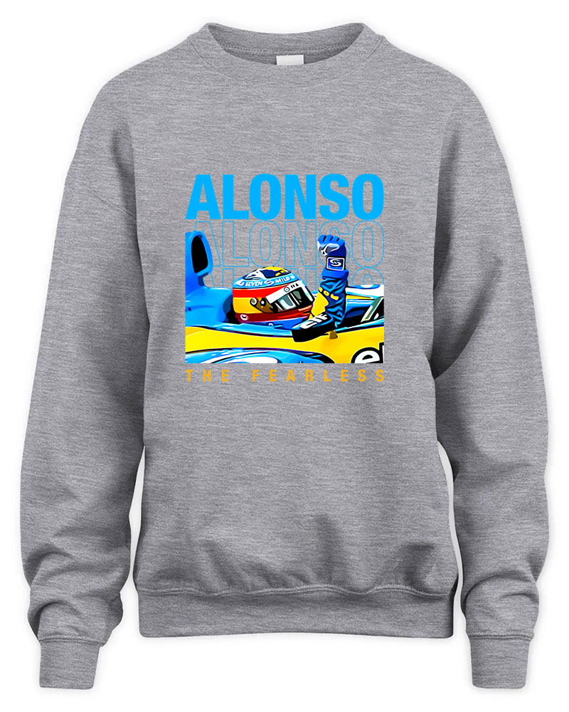 Fernando Alonso 2005 2006 Champion Graphic Tee Unisex Sweatshirt-Sport Grey