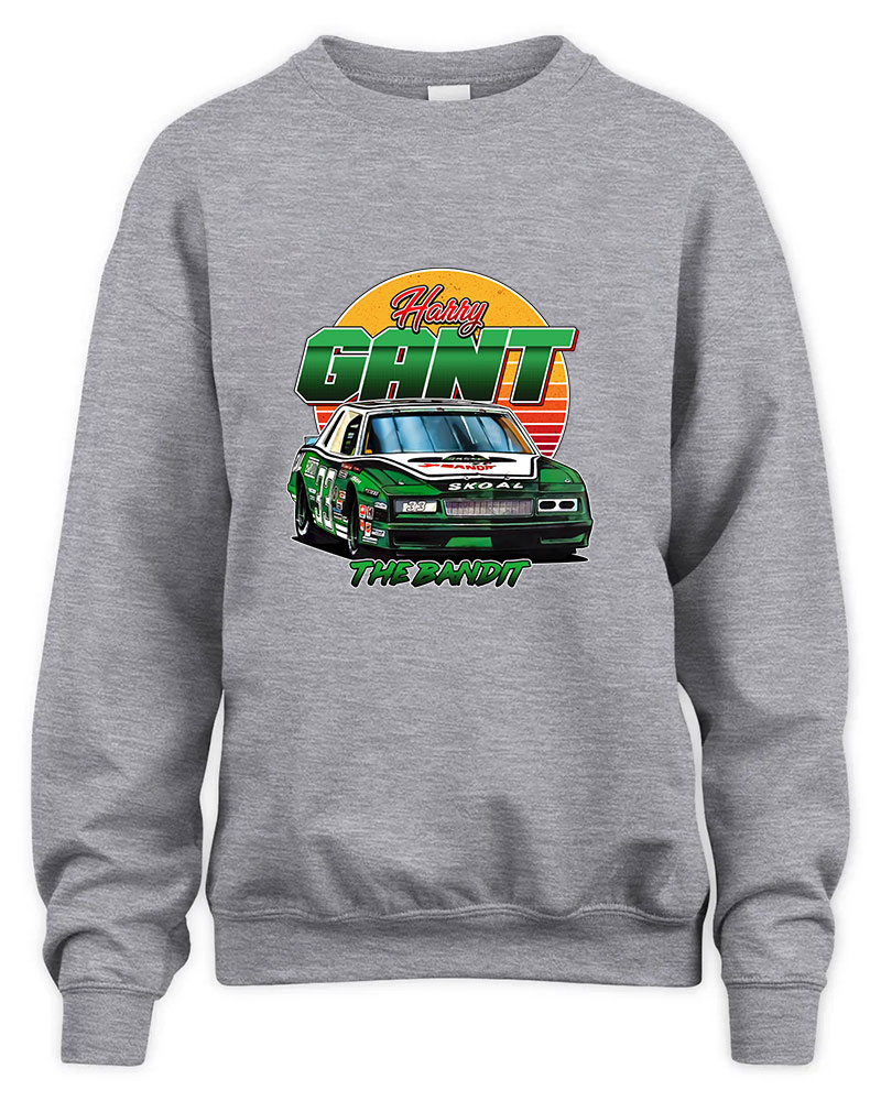 Harry Gant The Bandit Retro 80s Graphic Tee Unisex Sweatshirt-Sport Grey