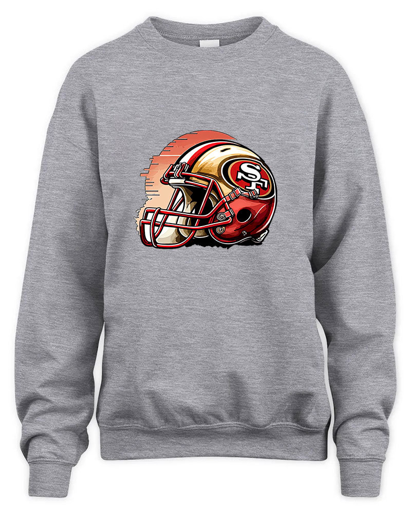 Vintage 49ers Retro Graphic Tee Unisex Sweatshirt-Sport Grey