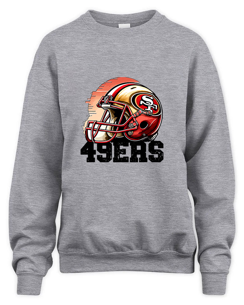 Vintage 49ers Graphic Tee Unisex Sweatshirt-Sport Grey