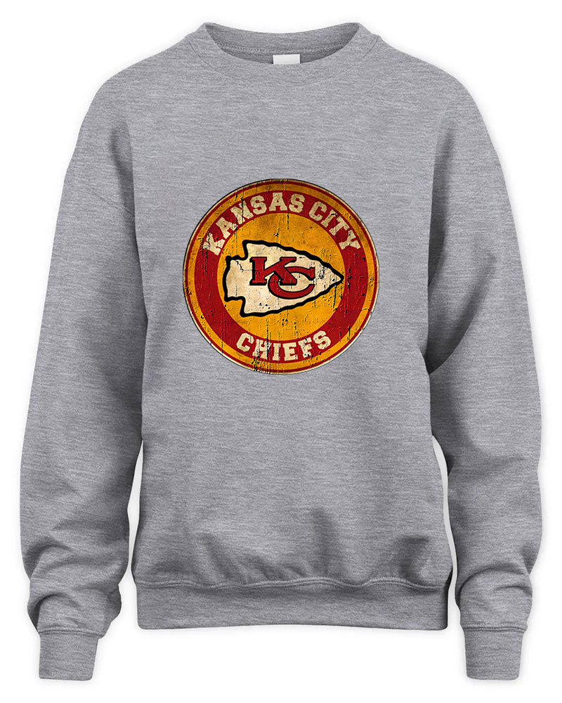 Vintage Chiefs  Super Bowl Champions Graphic Tee Unisex Sweatshirt-Sport Grey