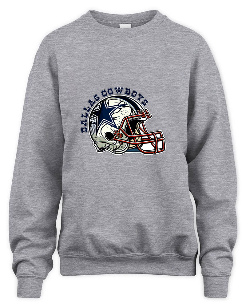 Vintage Go Dallas Cowboys Graphic Tee Unisex Sweatshirt-Sport Grey