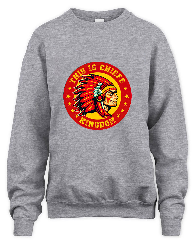 Vintage Kansas City Chiefs Retro Graphic Tee Unisex Sweatshirt-Sport Grey