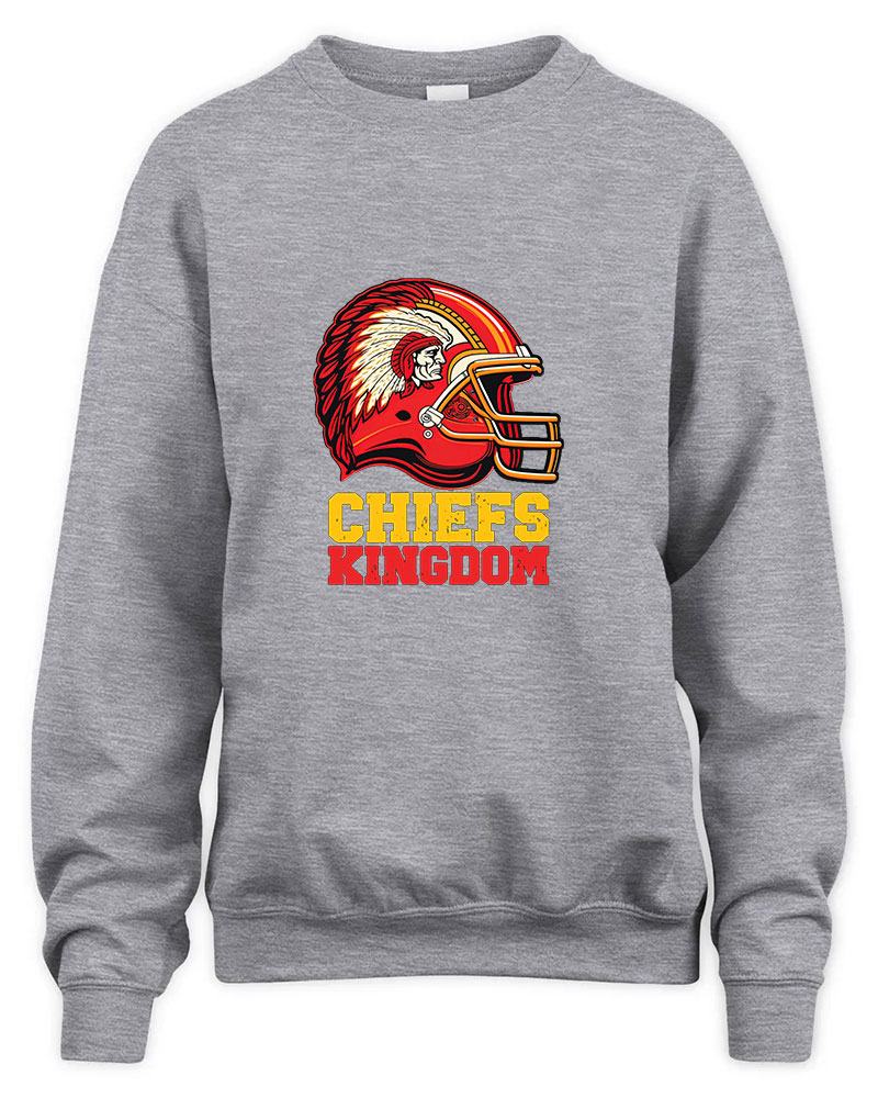 Vintage Kansas City Chiefs Graphic Tee Unisex Sweatshirt-Sport Grey