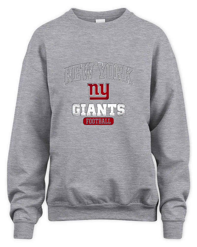 Vintage New York Giants Football Graphic Tee Unisex Sweatshirt-Sport Grey