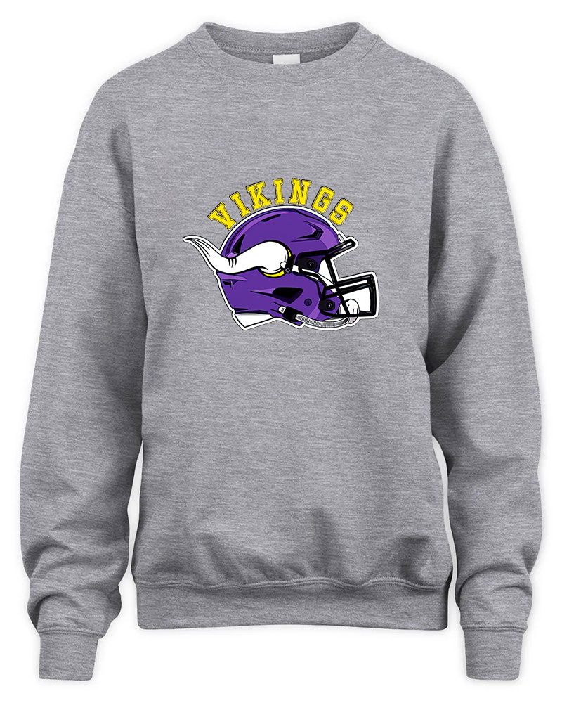 Vintage Vikings Graphic Tee Unisex Sweatshirt-Sport Grey