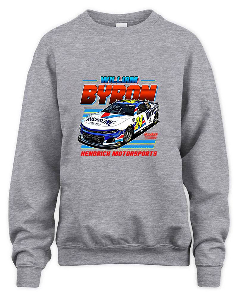 William Byron 24 Graphic Tee Unisex Sweatshirt-Sport Grey