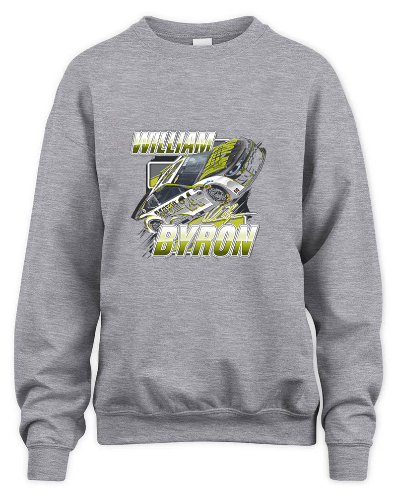 William Byron Blister Graphic Tee Unisex Sweatshirt-Sport Grey