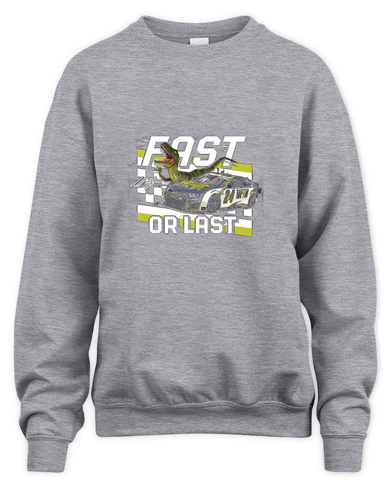 William Byron Fast Or Last Graphic Tee Unisex Sweatshirt-Sport Grey