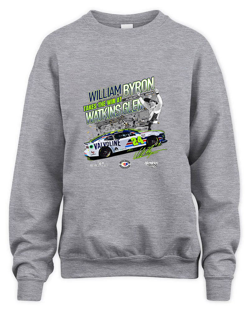 William Byron Glen Race Winner Graphic Tee Unisex Sweatshirt-Sport Grey