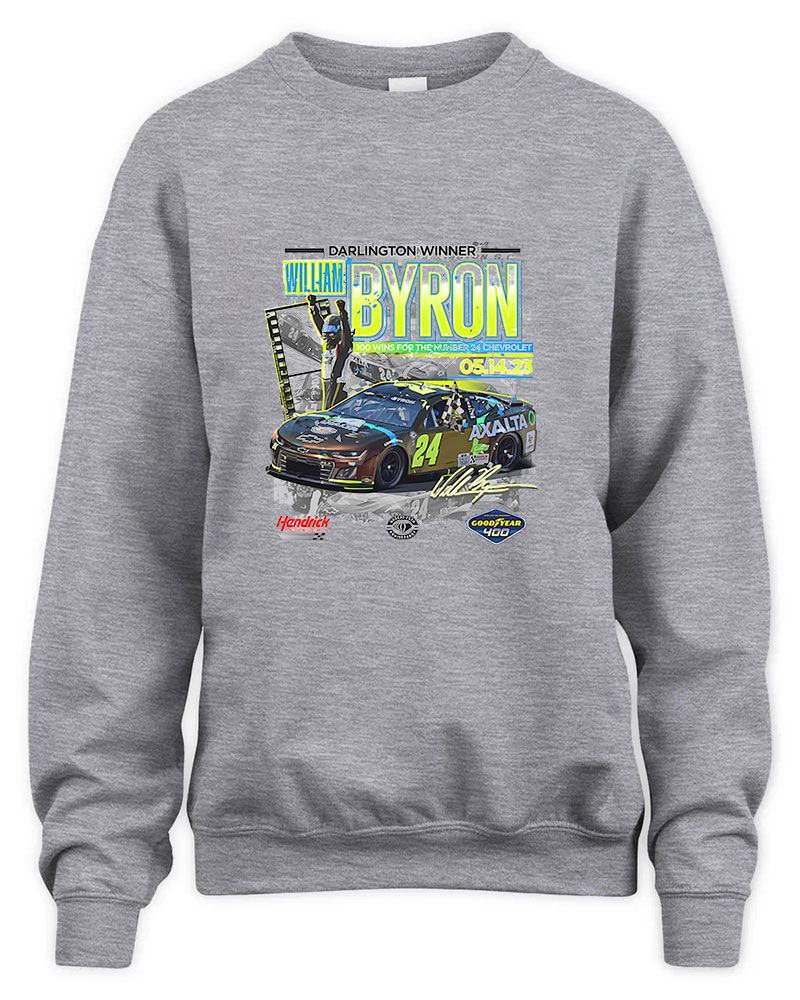 William Byron Goodyear 400 Race Winner Graphic Tee Unisex Sweatshirt-Sport Grey