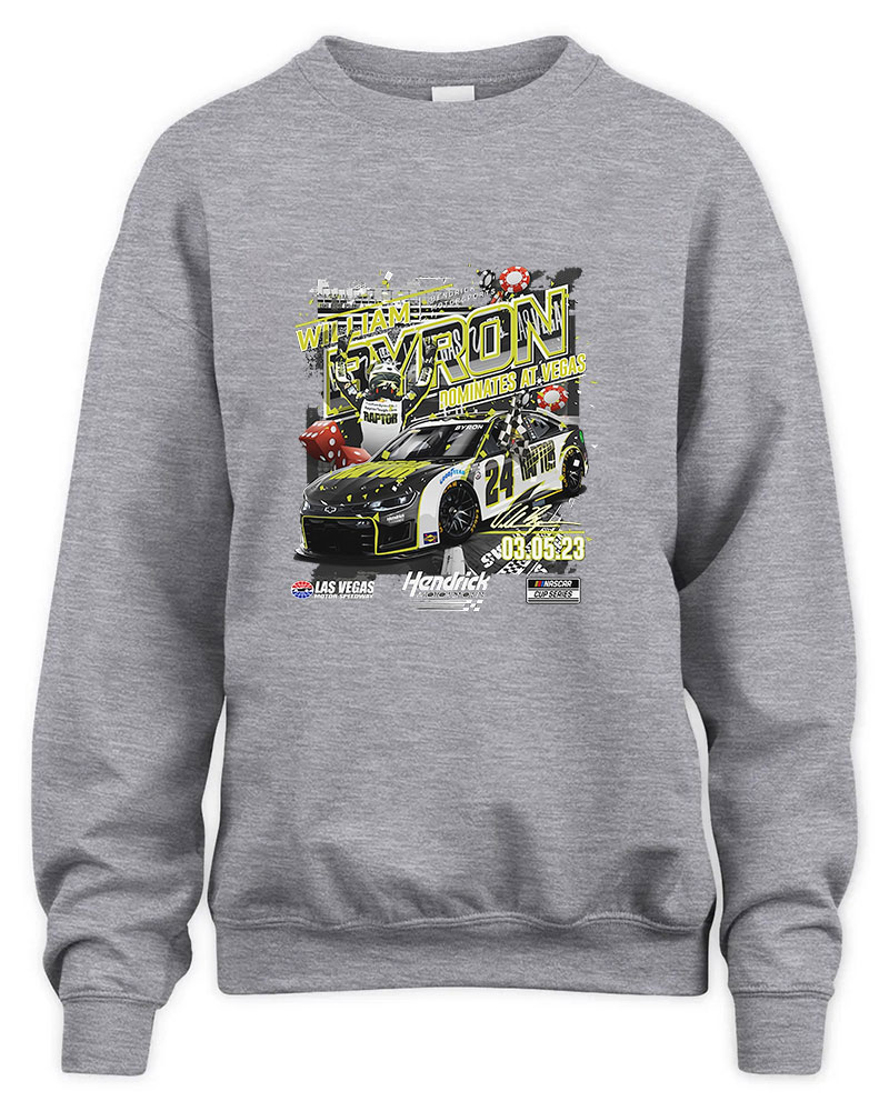 William Byron Race Winner Graphic Tee Unisex Sweatshirt-Sport Grey