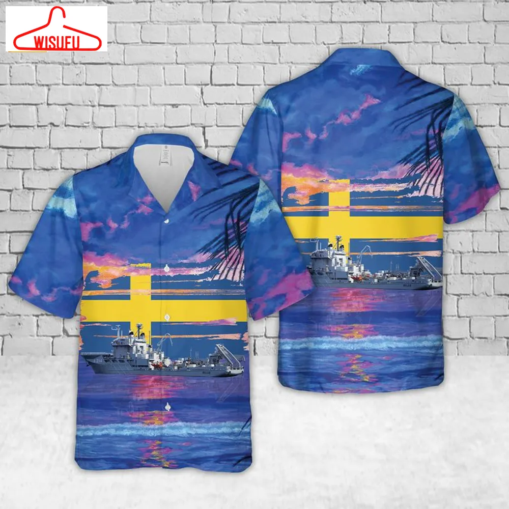 Swedish Navy Hswms Belos Hawaiian Shirt, New Fashion Gifts