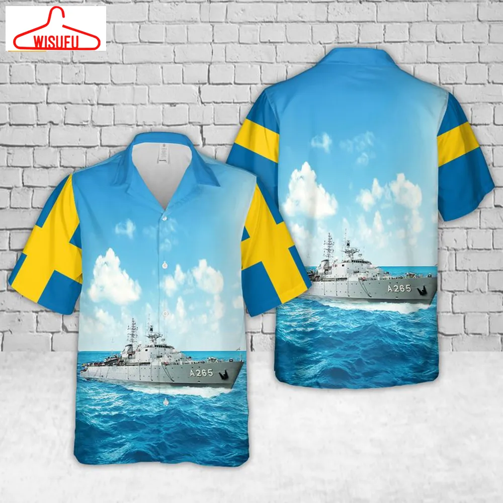 Swedish Navy Hswms Visborg Hawaiian Shirt, New Fashion Gifts